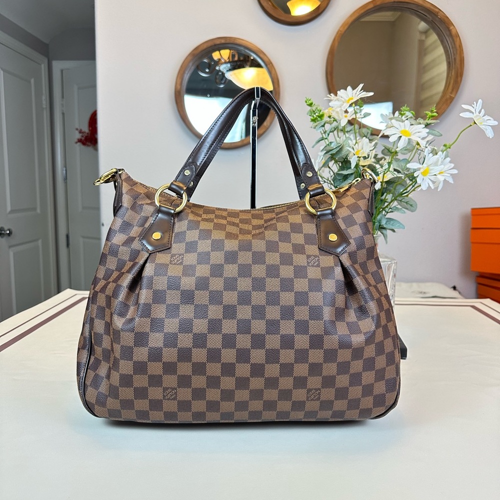 Louis Vuitton Damier Ebene Evora Shoulder Bag Tote - Picture 3 of 17